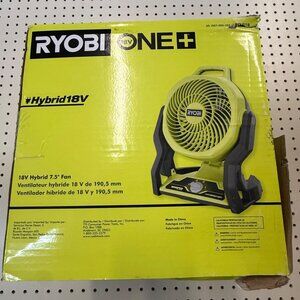 RYOBI ONE+ 18V Hybrid Whispe Series 7.5 in Fan, Tool Only - Green PCL811B